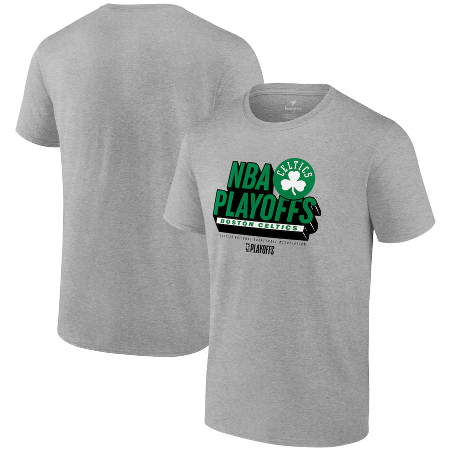 Men 2024 NBA Boston Celtics grey Tshirts->nba t-shirts->Sports Accessory